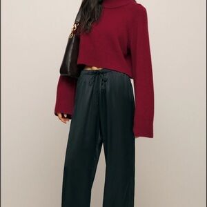 olina silk pant petite xs